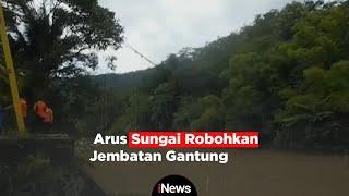 Arus Sungai Cijolang Robohkan Jembatan Gantung di Ciamis #iNewsSore 27/03