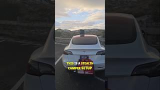 Tesla Stealth Camping on the Beach Like a BOSS #viral #car