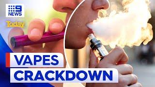 Disposable vapes will be banned at Australian border in 2024 | 9 News Australia