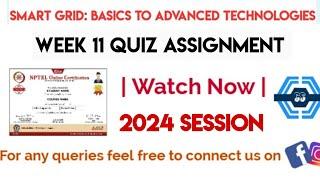 Smart Grid: Basics to Advanced Technologies Week 11 Quiz Assignment Solution | NPTEL 2024