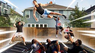 HIGH FLYING Trampoline Mini Hoop Dunk Contest!!