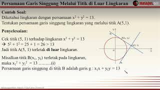 Menentukan Persamaan Garis Singgung yang Melalui Titik di Luar Lingkaran