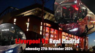 Liverpool vs Real Madrid | Champions League Team Bus Arrivals at Anfield