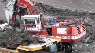 The early stages in a new opencast coal mine within The Northumbrian Coal Fied in the UK.