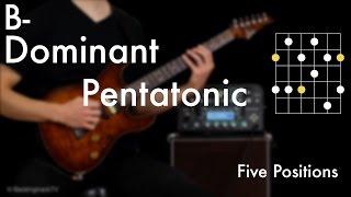 B Dominant Pentatonic - Five Positions