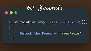 Unlock the Power of 'constexpr' in C++ | #60seconds | One Minute | #anooptube | #oneminute