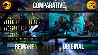 Remake vs Original | Jurassic World Dominion Final Battle in Stop-Motion | [4K]