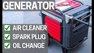 Honda EU7000is Generator Oil Change / Spark Plug Replacement & Air Cleaner
