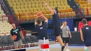 Luka Doncic at Slovenia Practice Before Facing Giannis Antetokounmpo, Greece in Olympic Qualifier