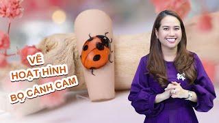 Cách vẽ Bọ Cánh Cam 3D SIÊU THẬT - Pang Mỹ Nguyên | KellyPang Nail