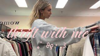 THRIFT WITH ME: (y2k, 90s, back to school, fall, pinterest inspired outfits)