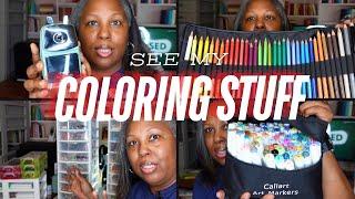 My Adult Coloring Supplies Collection - August 2024 | Pencils, Pens, Markers, Paint, & More