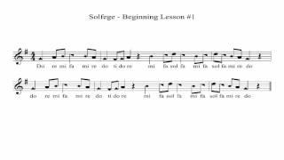 Beginner Solfege - Lesson 1