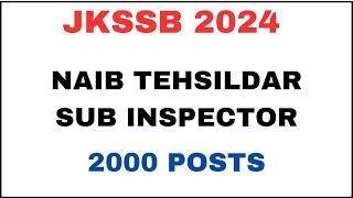 JKSSB 2024 - JKPSI & NT - NEW 2000 POSTS