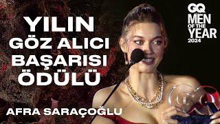 Afra Saraçoğlu wins the award for Outstanding Achievement of the Year - GQ Men Of The Year 2024