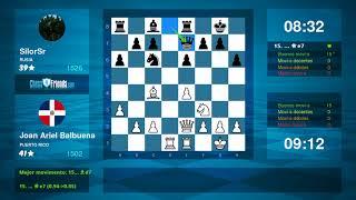 Chess Game Analysis: Joan Ariel Balbuena - SilorSr : 1-0 (By ChessFriends.com)