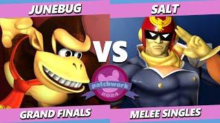 Patchwork 2024 GRAND FINALS - Salt (Captain Falcon) Vs. Junebug (Donkey Kong) Smash Melee - SSBM