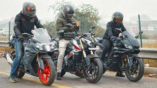 2025 Apache RR310 vs Yamaha R3 vs Pulsar NS400Z | The Ultimate Triple!!