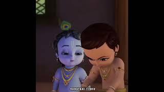 Little Krishna Aur Balram Ne Makhan Churaya ️#shorts #hinduism #littlekrishna