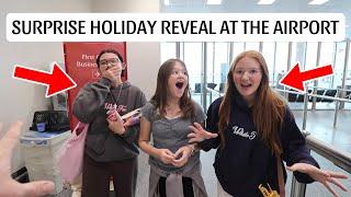 SURPRISING THE GIRLS IN THE AIRPORT: HOLIDAY DESTINATION REVEAL! 