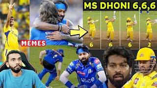 DHONI 3 BALLS 3 SIXES  ROHIT SHARMA CENTURY | MI VS CSK 2024