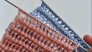 Zarif Ve Kolay İki Şiş Örgü Modeli Yelek, Hırka, Bluz, Şal İçin Örgü Modelleri /Knitting Crochet