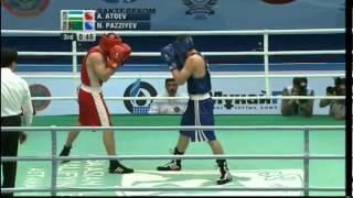 Middle (75kg) Final - Atoev (UZB) vs Pazziyev (TKM) - 2012 AIBA Asian Olympic Qualifying Event