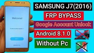 Samsung J7(2016) Frp Bypass Android 8.1.0 | J710F Google Account Unlock |Frp Unlock| without Pc 2023
