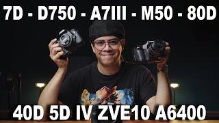 Opinion sincera de TODAS MIS CÁMARAS | Canon 5D 7D M50 80D, Sony A6300 A6400 A7III Nikon D750 D500!