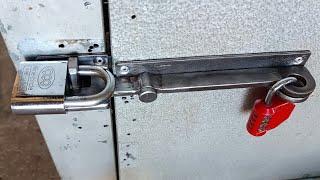 Diy door latch for safety and efficiency. #hung che vlog