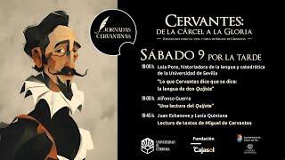 Alfonso Guerra, Lola Pons, Juan Echanove y Lucía Quintana en las Jornadas Cervantinas