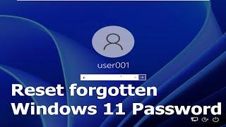 Remove or reset Windows 11 password using command promt without logging