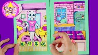 DIY] My talking Angela2 paper quiet book / How to play with paper game