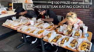 $100 CASH PRIZE CHEESESTEAK EATING CONTEST!! #RainaisCrazy