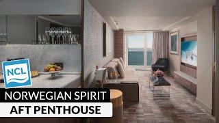 NCL Spirit | Aft-Facing Penthouse Suite with Large Balcony Full Tour & Review 4K | Category SF