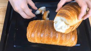 Super Fluffy And Soft Puff Pastry Butter Bread, No Mixer | Sim's Home