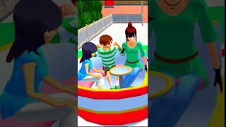 Sakura school simulator: Sakura family enjoy picnic party in park #sakura #rina #sakurak #yuta