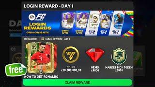 HOW TO GET FREE 99 OVR RONALDO EURO FC MOBILE 24 | FREE EURO & COPA AMERICA GIFT PACKAGE FC MOBILE!