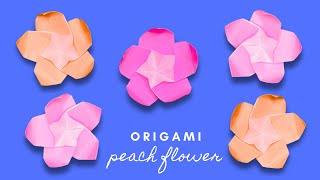 Origami Peach Flower