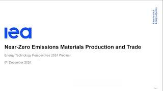 Webinar: Near zero emission materials production and trade