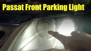 How to change the left front parking light bulb in a 2005-08 VW B6 Passat