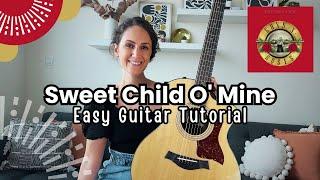 Sweet Child O' Mine - Guns & Roses Guitar Lesson Tutorial [Beginner Strumming & Easy Chords]