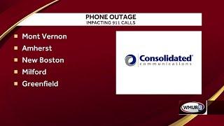 Phone service down in 9 southern NH towns after Consolidated Communications equipment fire