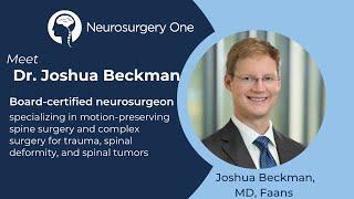 Dr. Joshua Beckman is a board-certified spine neurosurgeon with Neurosurgery One in Lakewood, Colo.