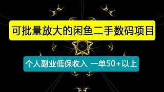 闲鱼二手数码项目，个人副业低保收入一单50+以上，工作室批量放大操作