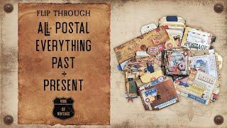 Postal-themed projects flip through. #postal #junkjournaling