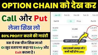 Option Chain को देख कर Call और Put लेना सीखे | Option Chain Analysis Hindi