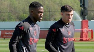 Manchester United train ahead of Olympique Lyonnais UEFA Europa League clash