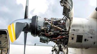 Great OLD PROPELLER Airplane Engines Cold Starting up and Heavy Sound 8