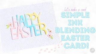 Clean and Simple Happy Easter Card for beginners! DIY Easter Paper Craft Inspiration